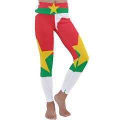 Burkina Faso Flag Map Geography Kids  Lightweight Velour Classic Yoga Leggings by Sapixe