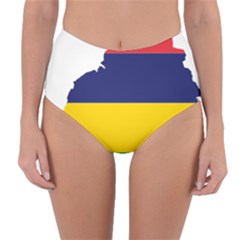 Mauritius Flag Map Geography Reversible High-waist Bikini Bottoms
