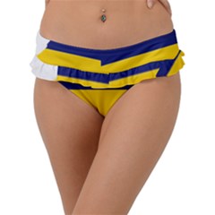 Mauritius Flag Map Geography Frill Bikini Bottom by Sapixe