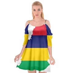 Mauritius Flag Map Geography Cutout Spaghetti Strap Chiffon Dress