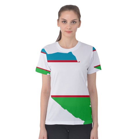 Borders Country Flag Geography Map Women s Cotton Tee by Sapixe