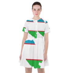 Borders Country Flag Geography Map Sailor Dress