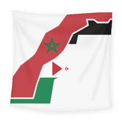 Western Sahara Flag Map Geography Square Tapestry (large)