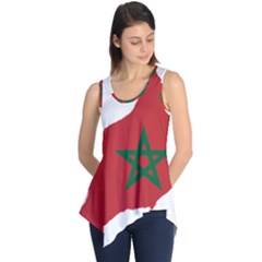 Morocco Flag Map Geography Outline Sleeveless Tunic
