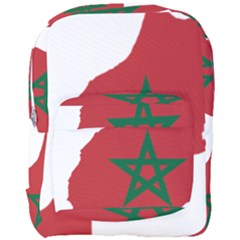 Morocco Flag Map Geography Outline Full Print Backpack