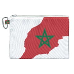 Morocco Flag Map Geography Outline Canvas Cosmetic Bag (xl) by Sapixe