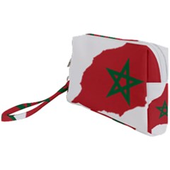 Morocco Flag Map Geography Outline Wristlet Pouch Bag (small)