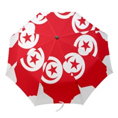 Tunisia Flag Map Geography Outline Folding Umbrellas