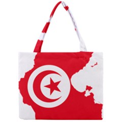 Tunisia Flag Map Geography Outline Mini Tote Bag