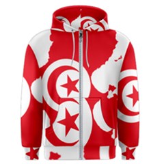 Tunisia Flag Map Geography Outline Men s Zipper Hoodie