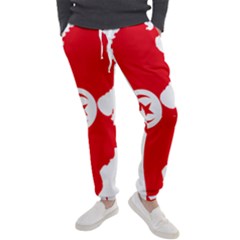 Tunisia Flag Map Geography Outline Men s Jogger Sweatpants