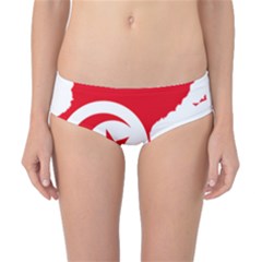Tunisia Flag Map Geography Outline Classic Bikini Bottoms