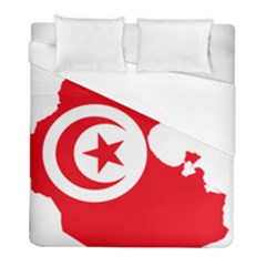 Tunisia Flag Map Geography Outline Duvet Cover (Full/ Double Size)