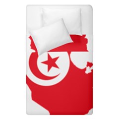 Tunisia Flag Map Geography Outline Duvet Cover Double Side (Single Size)
