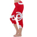 Tunisia Flag Map Geography Outline Capri Yoga Leggings View2