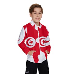Tunisia Flag Map Geography Outline Kids  Windbreaker