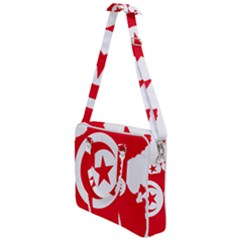 Tunisia Flag Map Geography Outline Cross Body Office Bag