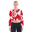 Tunisia Flag Map Geography Outline Cropped Sweatshirt View1