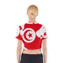 Tunisia Flag Map Geography Outline Cotton Crop Top View2