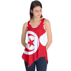 Tunisia Flag Map Geography Outline Sleeveless Tunic