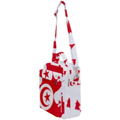 Tunisia Flag Map Geography Outline Crossbody Day Bag