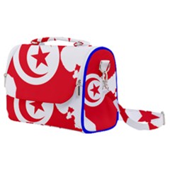 Tunisia Flag Map Geography Outline Satchel Shoulder Bag