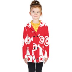 Tunisia Flag Map Geography Outline Kids  Double Breasted Button Coat