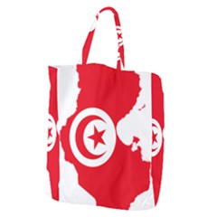 Tunisia Flag Map Geography Outline Giant Grocery Tote