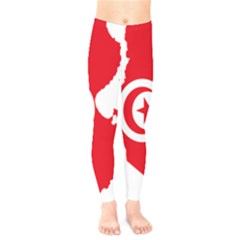 Tunisia Flag Map Geography Outline Kids  Legging