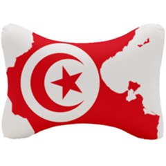 Tunisia Flag Map Geography Outline Seat Head Rest Cushion
