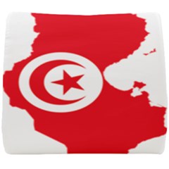 Tunisia Flag Map Geography Outline Seat Cushion