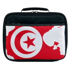 Tunisia Flag Map Geography Outline Lunch Bag