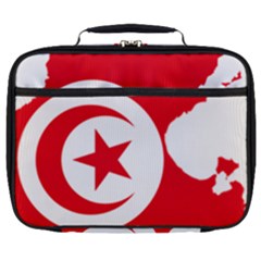 Tunisia Flag Map Geography Outline Full Print Lunch Bag by Sapixe