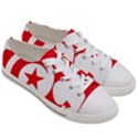 Tunisia Flag Map Geography Outline Women s Low Top Canvas Sneakers View3