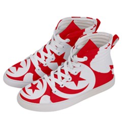 Tunisia Flag Map Geography Outline Women s Hi-Top Skate Sneakers