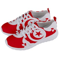 Tunisia Flag Map Geography Outline Men s Lightweight Sports Shoes