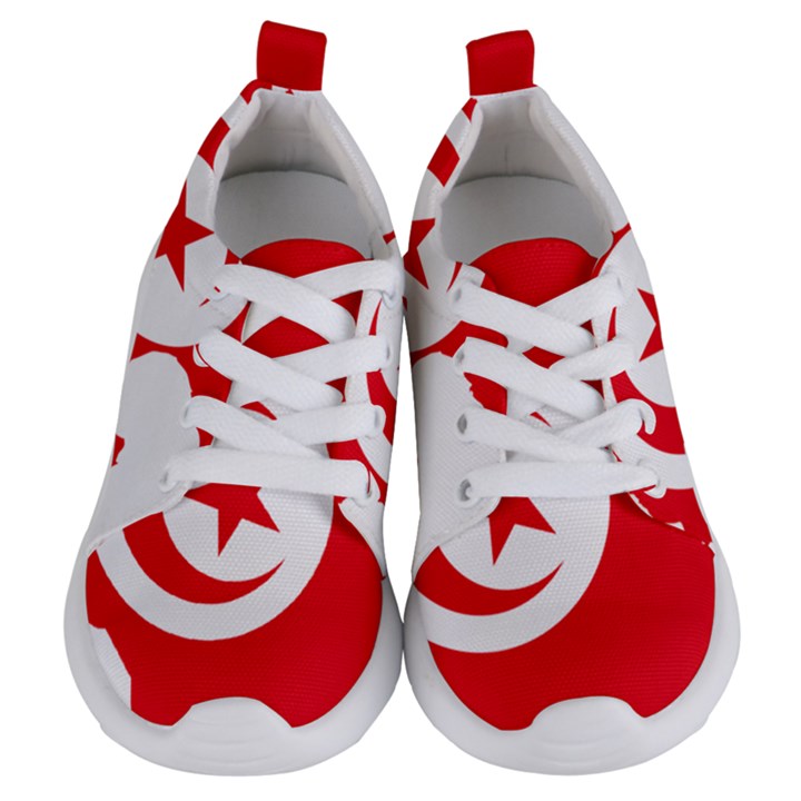 Tunisia Flag Map Geography Outline Kids  Lightweight Sports Shoes