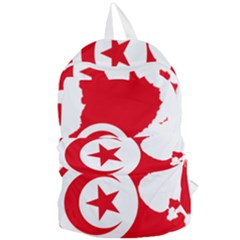 Tunisia Flag Map Geography Outline Foldable Lightweight Backpack