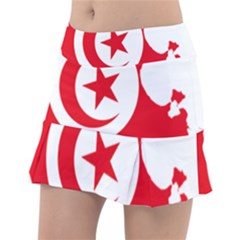 Tunisia Flag Map Geography Outline Tennis Skirt