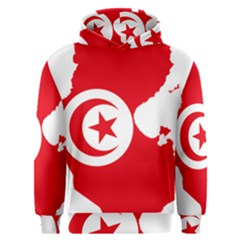 Tunisia Flag Map Geography Outline Men s Overhead Hoodie