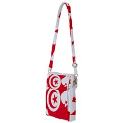 Tunisia Flag Map Geography Outline Multi Function Travel Bag by Sapixe