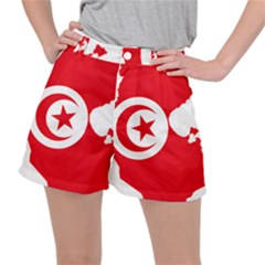 Tunisia Flag Map Geography Outline Ripstop Shorts