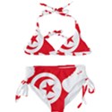 Tunisia Flag Map Geography Outline Kids  Classic Bikini Set View1
