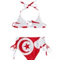 Tunisia Flag Map Geography Outline Kids  Classic Bikini Set View2