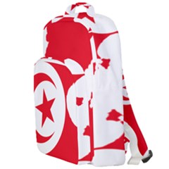 Tunisia Flag Map Geography Outline Double Compartment Backpack by Sapixe