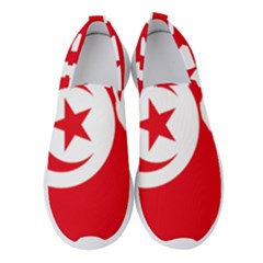 Tunisia Flag Map Geography Outline Women s Slip On Sneakers