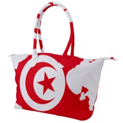 Tunisia Flag Map Geography Outline Canvas Shoulder Bag