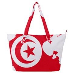 Tunisia Flag Map Geography Outline Full Print Shoulder Bag