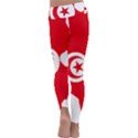 Tunisia Flag Map Geography Outline Kids  Lightweight Velour Classic Yoga Leggings View4