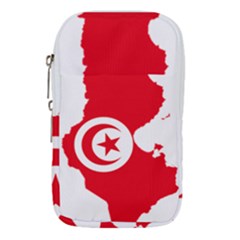 Tunisia Flag Map Geography Outline Waist Pouch (Large)